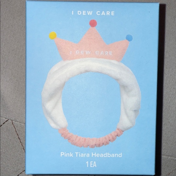 I Dew Care Other - I Dew Care Pink and White Crown Headband